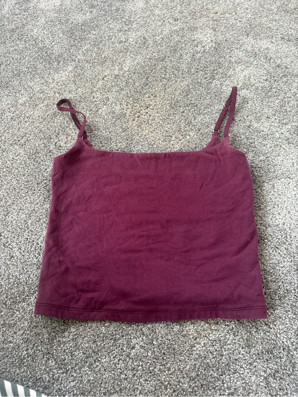 Abercrombie & Fitch Maroon Square-Neck Tank